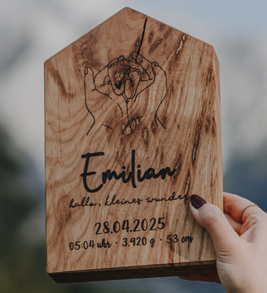 Neues Motiv: Häuschen „Hallo, kleines Wunder“